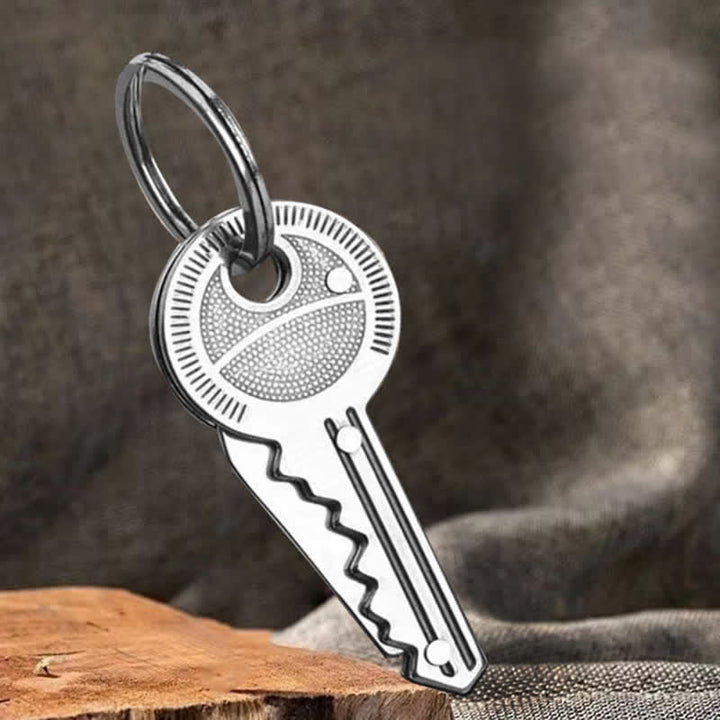 Mini navaja plegable compacta con forma de llavero