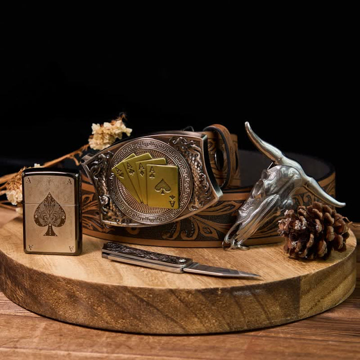 Juego de encendedor con hebilla de cinturón y cuchillo oculto con colgante de cuerno largo - Conjunto de paquete - image 0