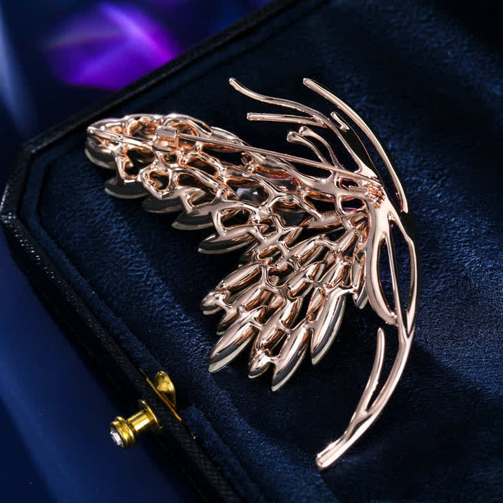 Broche de mariposa rosa con degradado deslumbrante para mujer