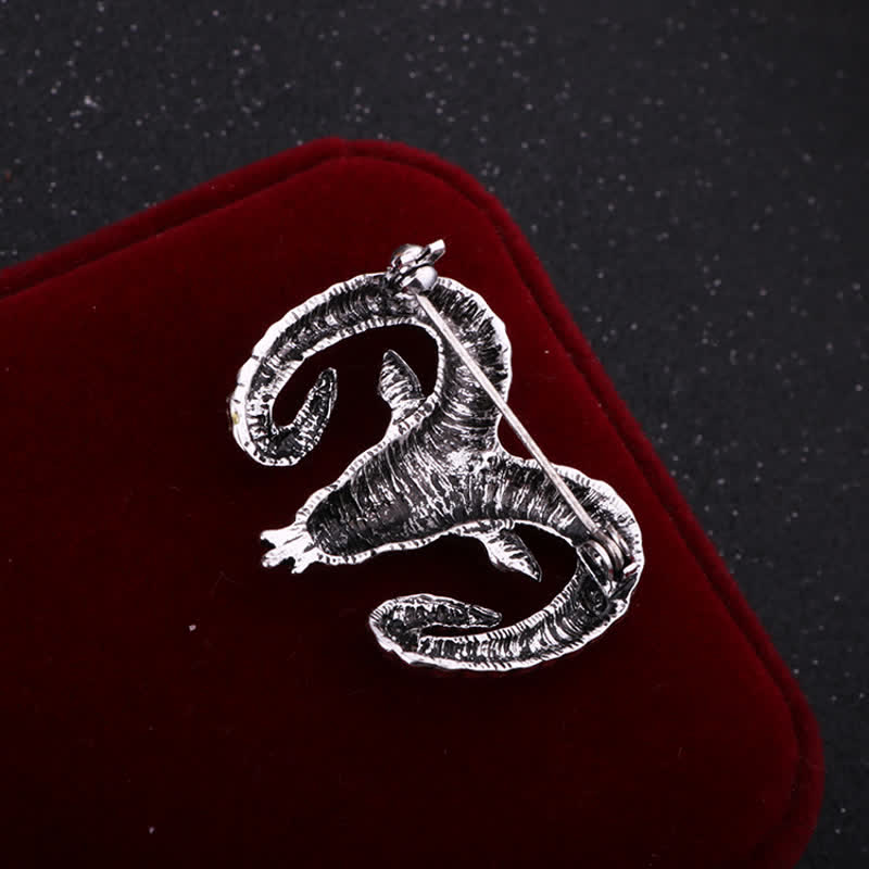 Broche con forma de cabeza de carnero para hombre