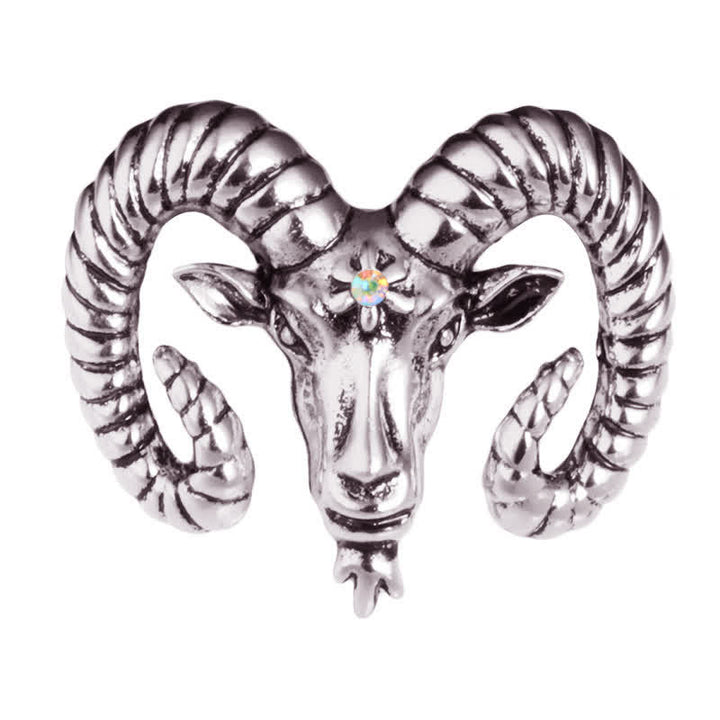 Broche con forma de cabeza de carnero para hombre