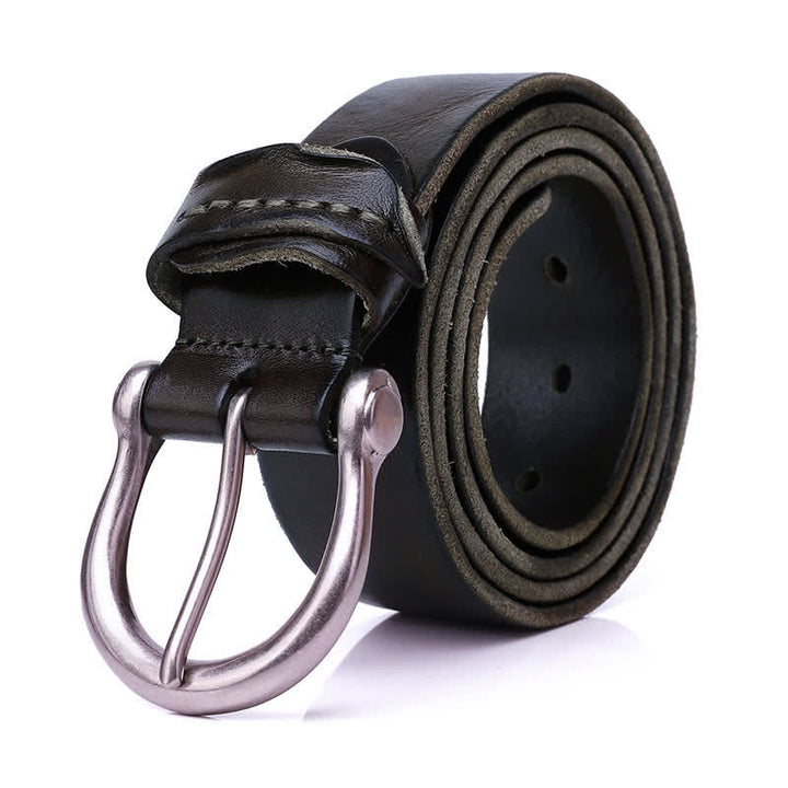 Cinturón de cuero desgastado sencillo y versátil