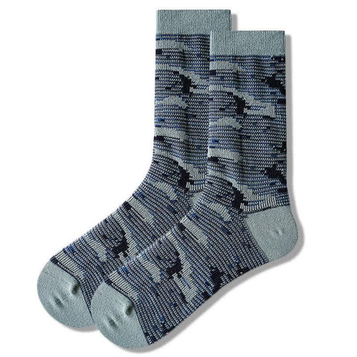 Calcetines de algodón de colores combinados de estilo informal.