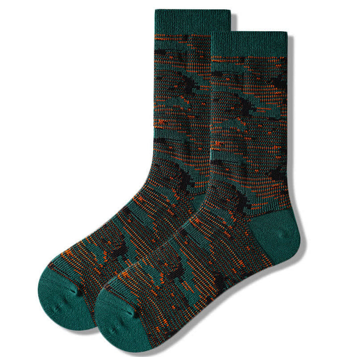 Calcetines de algodón de colores combinados de estilo informal.