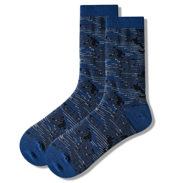 Calcetines de algodón de colores combinados de estilo informal.