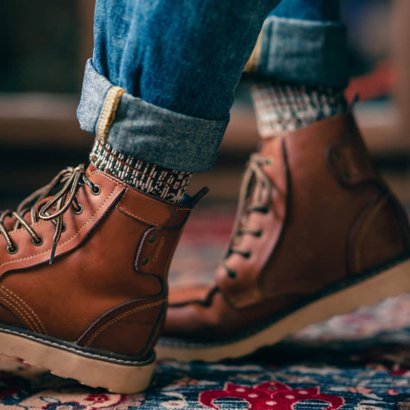 Calcetines de algodón con estampado de líneas de diamantes de colores a la moda