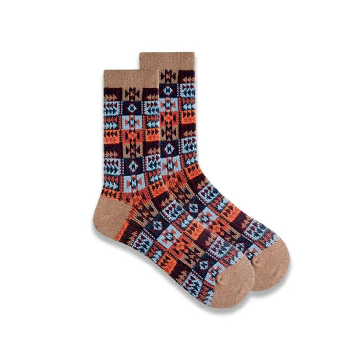 Calcetines de algodón con estampado tribal étnico vintage