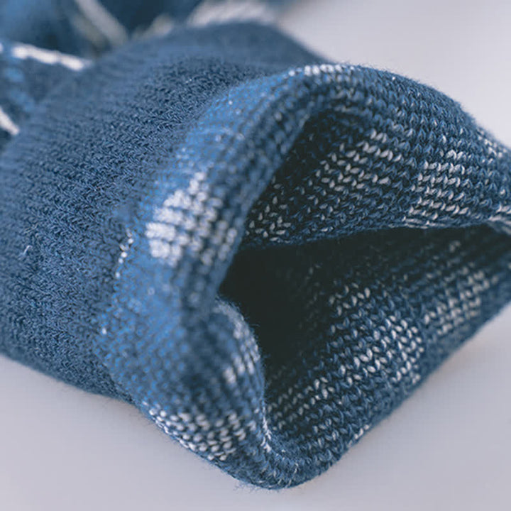 Calcetines de algodón cómodos con estampado de cuadros novedosos
