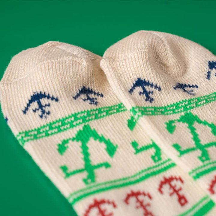 Calcetines de algodón con estampado de ancla y sabor náutico