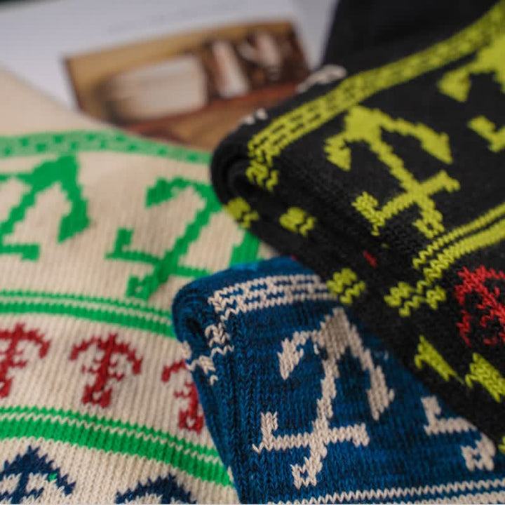 Calcetines de algodón con estampado de ancla y sabor náutico