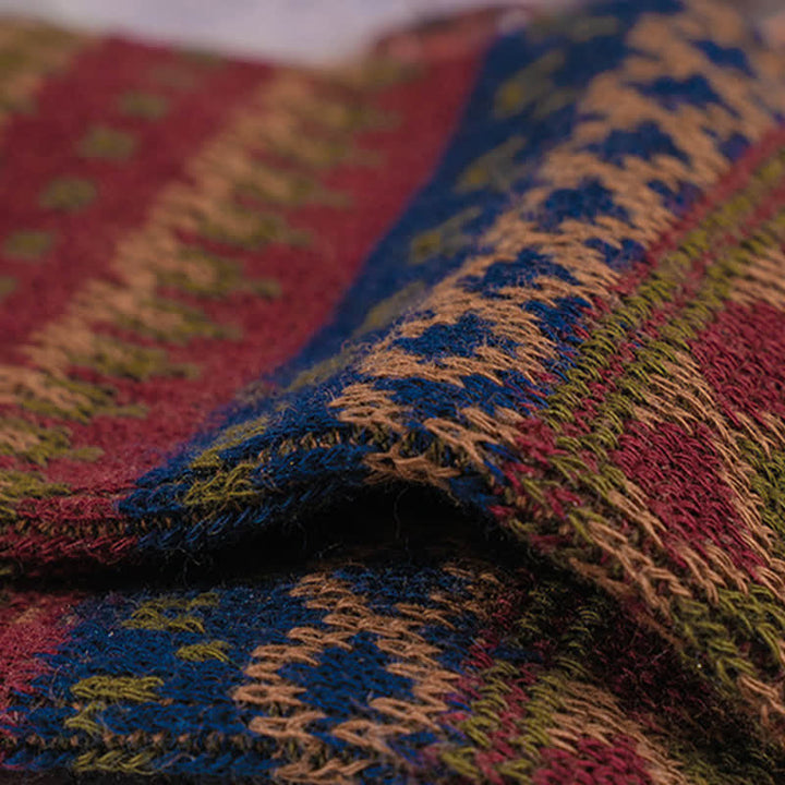 Calcetines de algodón con estampado étnico tribal colorido