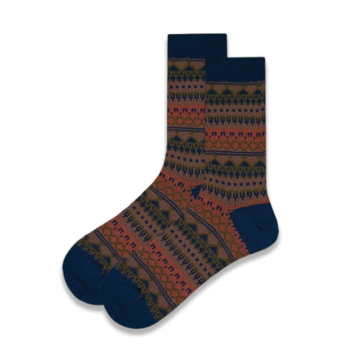 Calcetines de algodón con estampado étnico tribal colorido
