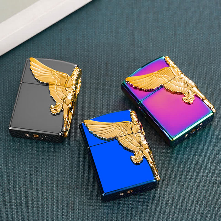 Encendedor de butano recargable Pegasus con relieve 3D de tres lados