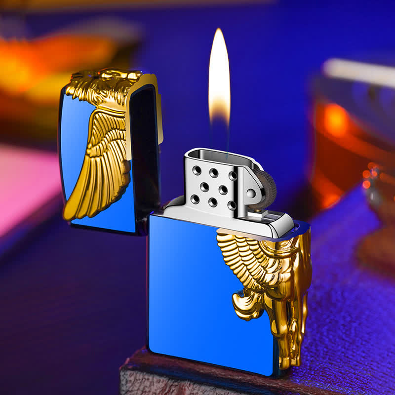 Encendedor de butano recargable Pegasus con relieve 3D de tres lados