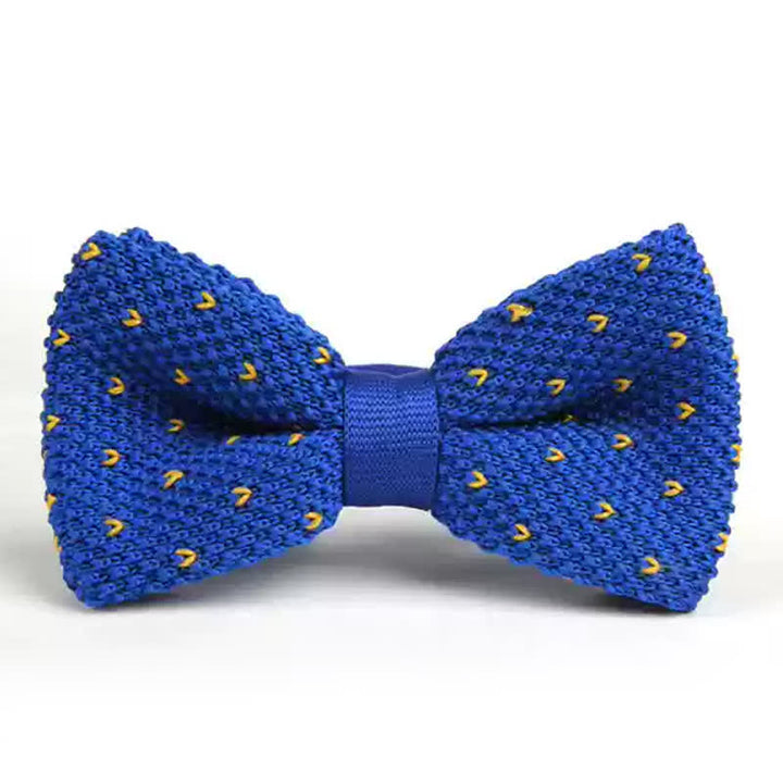 Pajarita de punto con detalles de espiga para hombre
