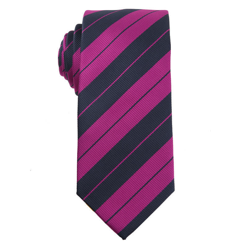 Corbata para hombre de la serie violeta medio vibrante y rojo