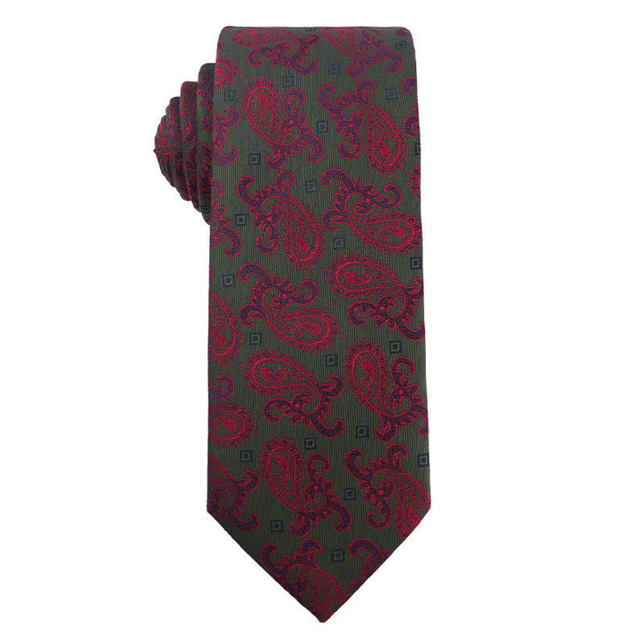Corbata para hombre de la serie violeta medio vibrante y rojo