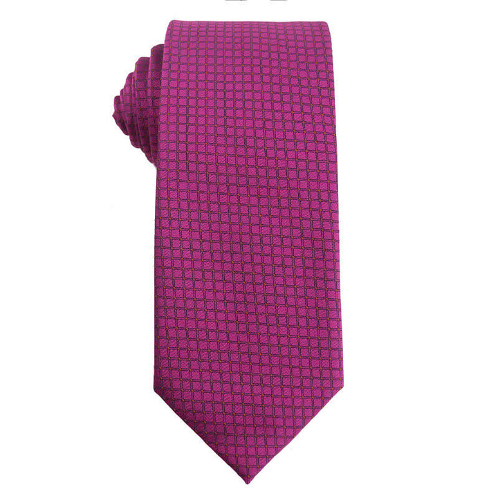 Corbata para hombre de la serie violeta medio vibrante y rojo