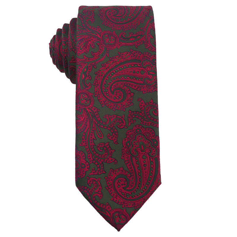 Corbata para hombre de la serie violeta medio vibrante y rojo
