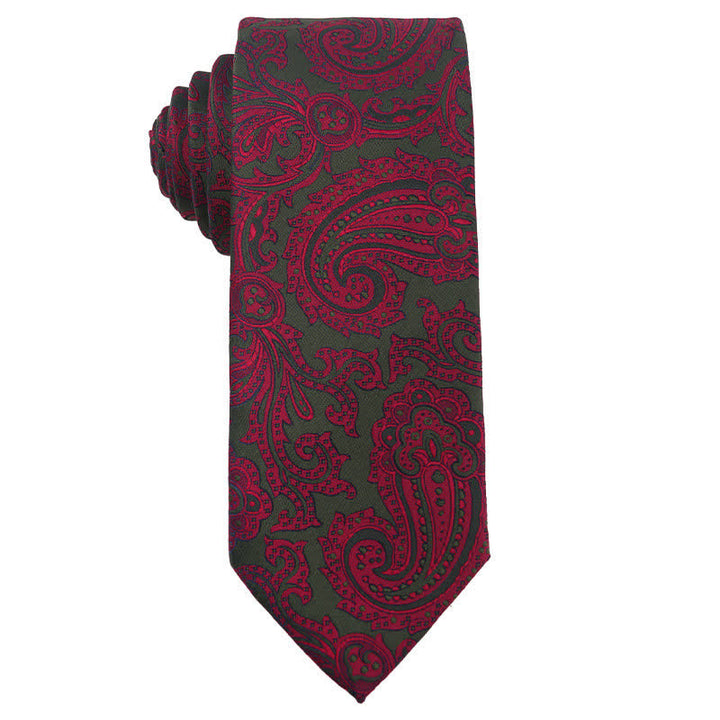 Corbata para hombre de la serie violeta medio vibrante y rojo
