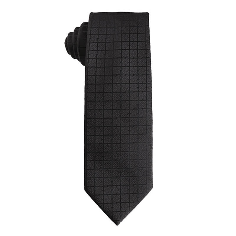 Corbata formal de negocios para hombre de la serie Noble Black - Estilo #8 - image 10