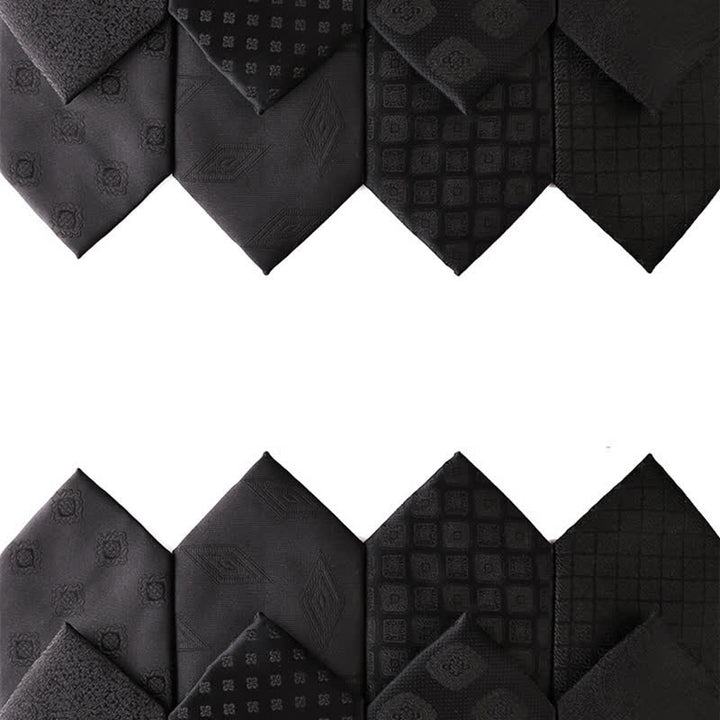 Corbata formal de negocios para hombre de la serie Noble Black