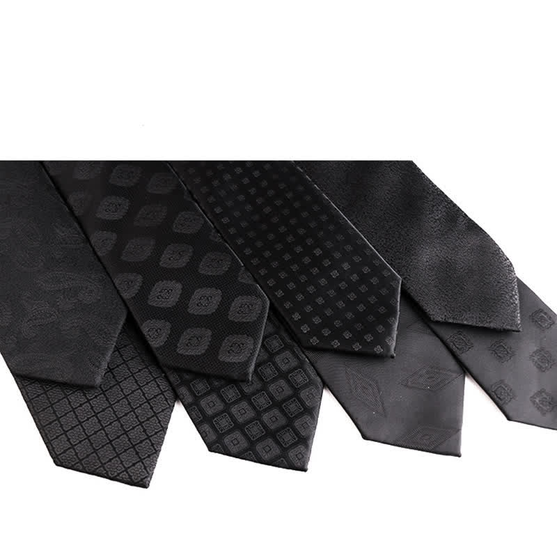 Corbata formal de negocios para hombre de la serie Noble Black