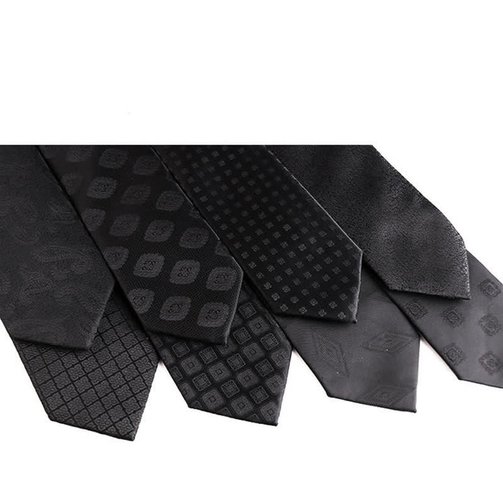 Corbata formal de negocios para hombre de la serie Noble Black