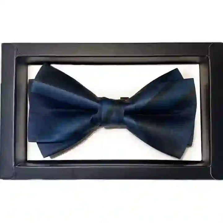 Pajarita con estampado de rayas azul acero de Noble Navy para hombre