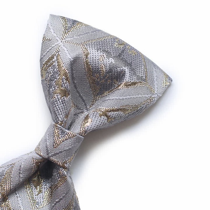 Pajarita de jacquard dorada delicada y atemporal para hombre