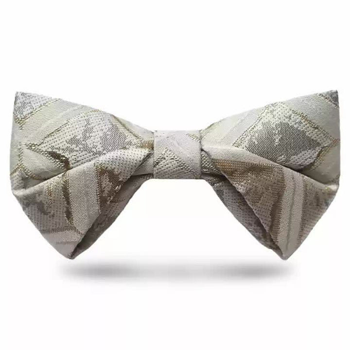 Pajarita de jacquard dorada delicada y atemporal para hombre