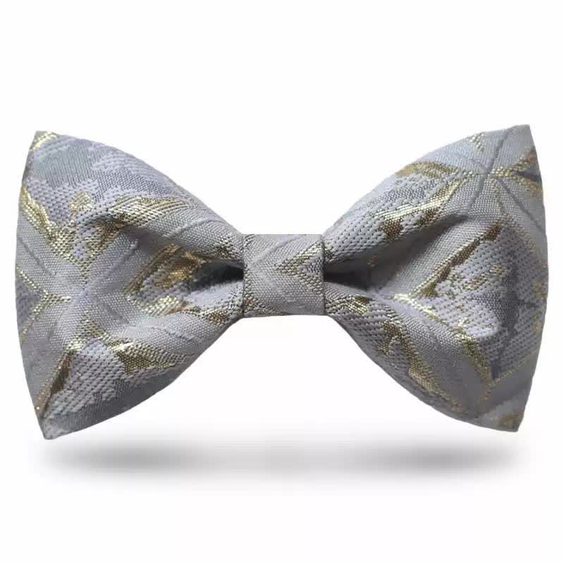 Pajarita de jacquard dorada delicada y atemporal para hombre