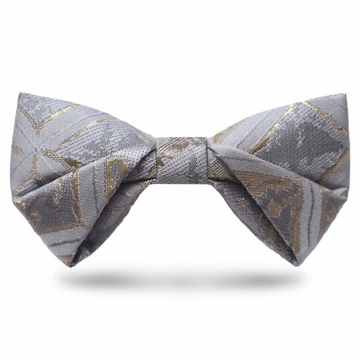 Pajarita de jacquard dorada delicada y atemporal para hombre