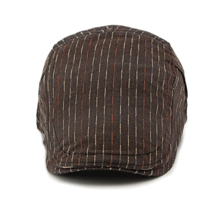 Boina clásica informal con visera plana y rayas