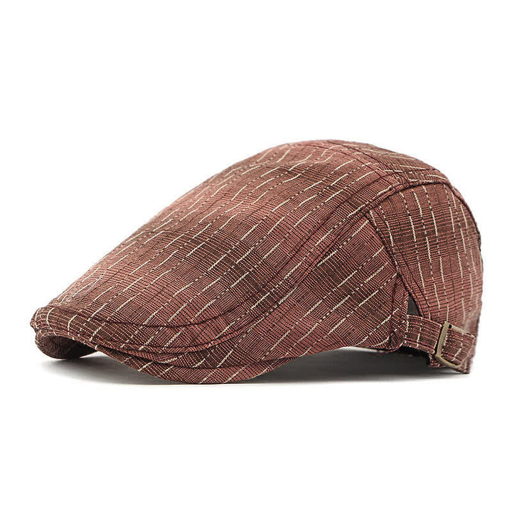 Boina clásica informal con visera plana y rayas