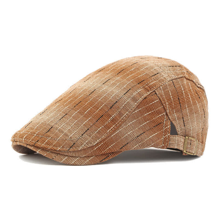 Boina clásica informal con visera plana y rayas