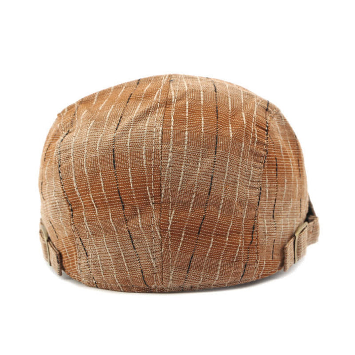 Boina clásica informal con visera plana y rayas