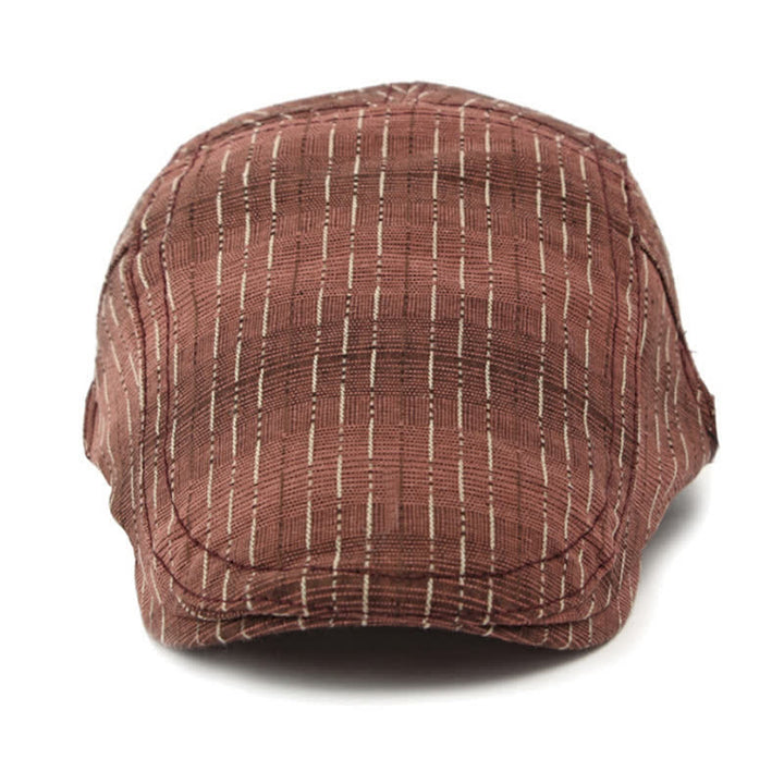 Boina clásica informal con visera plana y rayas