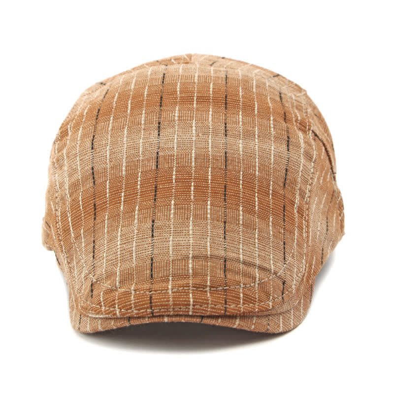 Boina clásica informal con visera plana y rayas
