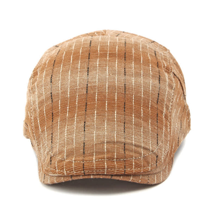 Boina clásica informal con visera plana y rayas