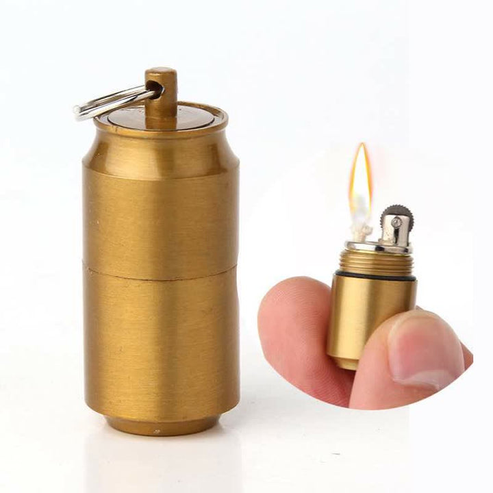 Encendedor de queroseno recargable con forma de lata en miniatura