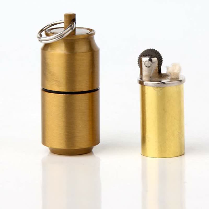 Encendedor de queroseno recargable con forma de lata en miniatura