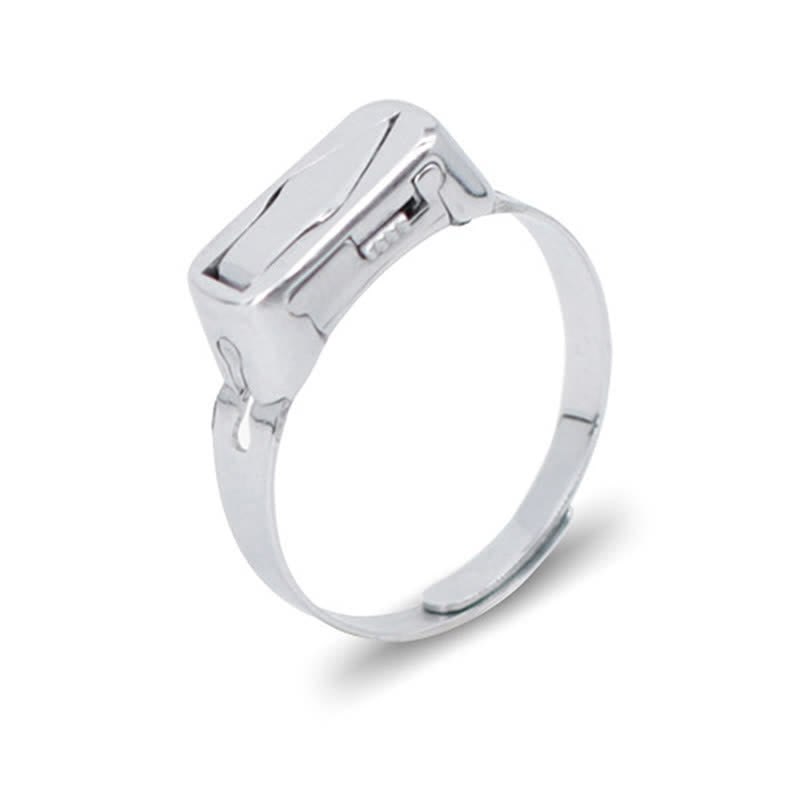 Anillo ajustable de apertura de cuchillo oculto multifuncional.