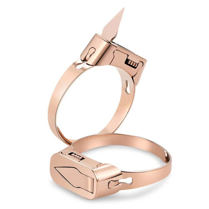 Anillo ajustable de apertura de cuchillo oculto multifuncional.