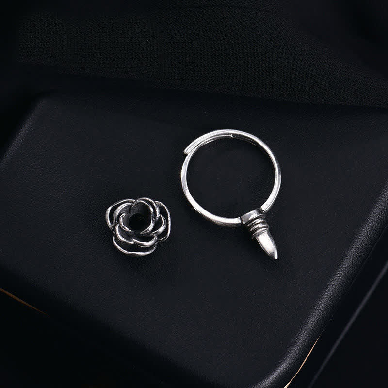 Anillo ajustable de autodefensa con forma de rosa y giro desmontable - image 0