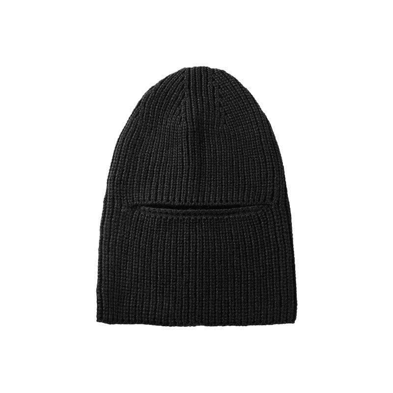 Gorro de punto cálido con cubierta para la cara sin ala en forma de cúpula