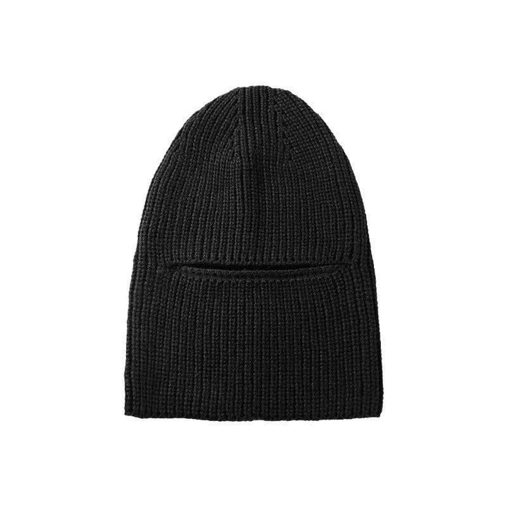 Gorro de punto cálido con cubierta para la cara sin ala en forma de cúpula