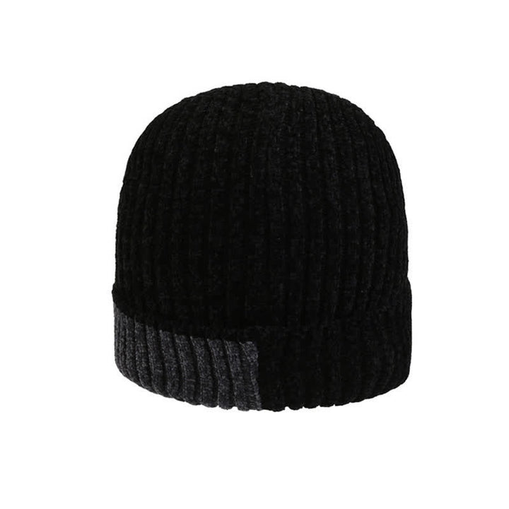 Gorro de punto de vellón grueso y transpirable para invierno