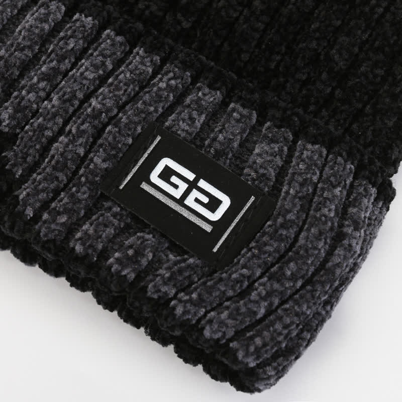 Gorro de punto de vellón grueso y transpirable para invierno