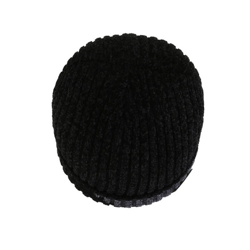 Gorro de punto de vellón grueso y transpirable para invierno